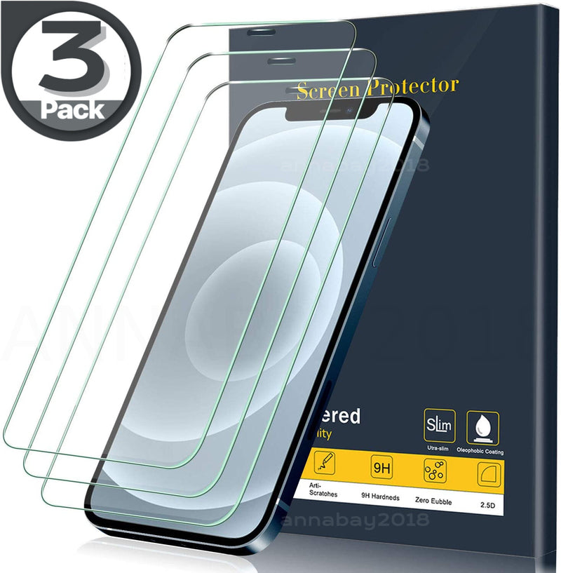 3X Tempered Glass Screen Protector for Iphone 17 16 15 14 13 12 11 Pro Max XR 8