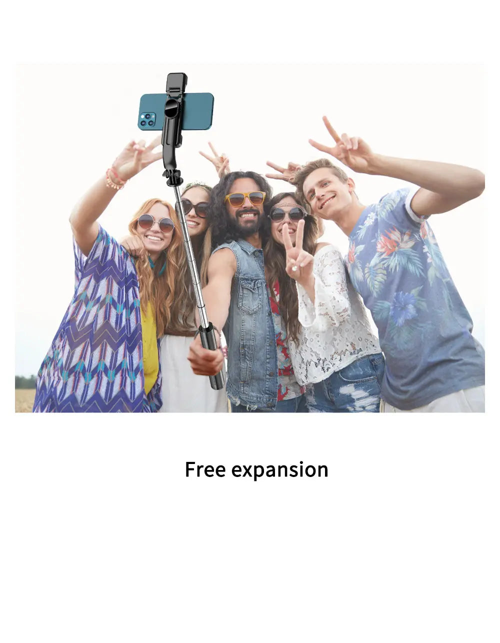 Professional Phone Selfie Stick Tripod with 360° Rotation, Bluetooth Remote, Adjustable Stand, and Optional Dual Fill Lights - Ideal for Travel and Vlogging