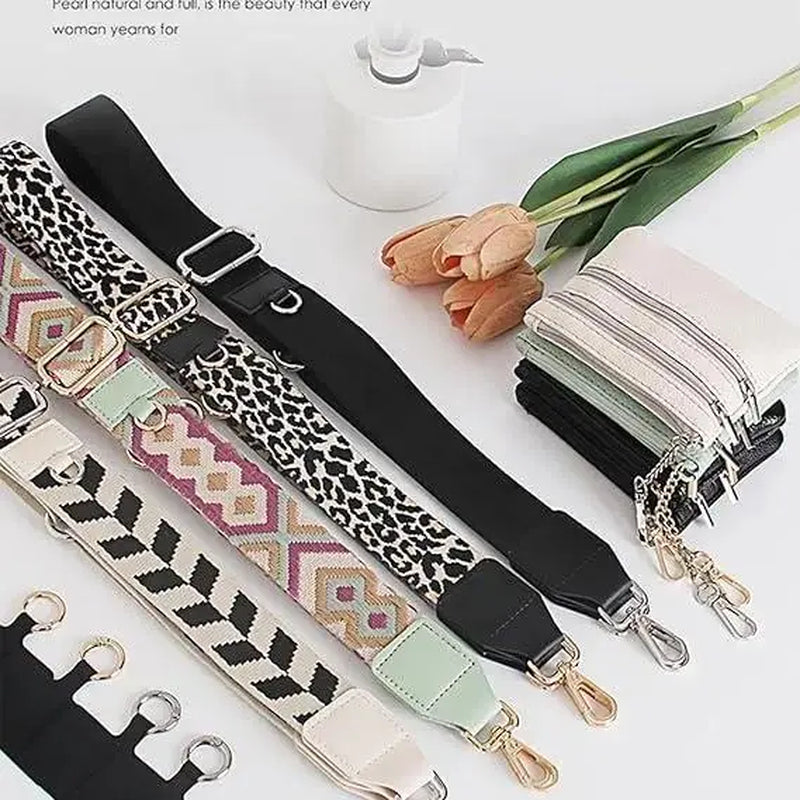 Adjustable Crossbody Cell Phone Holder with Zippered Pouch - Versatile Clip and Go Strap for Hands-Free Use, Ideal for Travel, Running, and Shopping