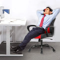 PC Gaming Chair - Ergonomic Desk Chair PU Leather W/Lumbar Support for Women, Men (Red)