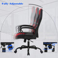 PC Gaming Chair - Ergonomic Desk Chair PU Leather W/Lumbar Support for Women, Men (Red)