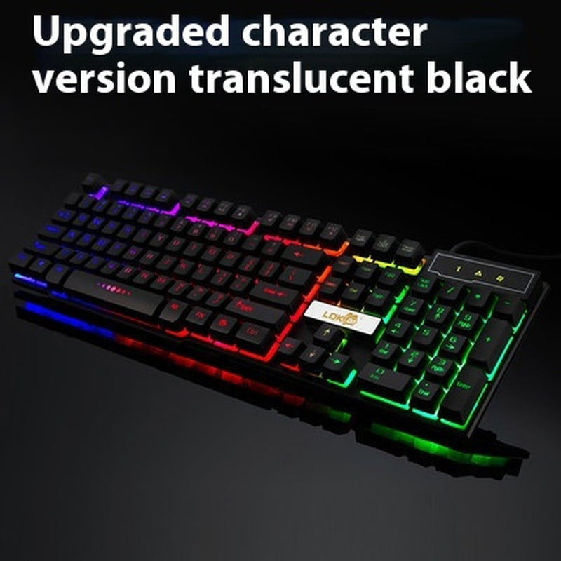 RGB Gaming Keyboard with Glowing Cable