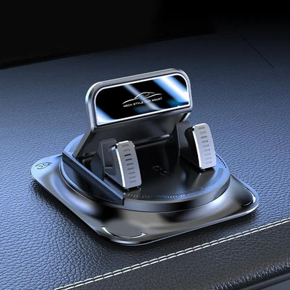 Universal 360° Rotating Car Phone Mount - Dashboard Holder Compatible with All Smartphones