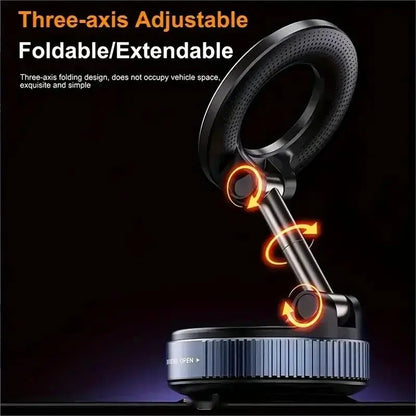 2026 Enhanced MagSafe Magnetic Phone Holder with 360° Adjustable Design, Strong Magnetic Stability, Easy Vacuum Installation, Durable and Stylish Universal Smartphone Mount for Cars, Homes, and Offices