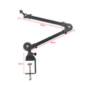 Microphone Boom Arm Mic Stand Desk Mounted 360° Rotation Sturdy Universal for Video Gaming Studio Audio Mic Stand Accessories