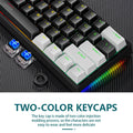 Gaming Keyboard 60 Percent, Wired Ultra-Compact Mechanical Keyboard 61 Keys,Rgb Backlit with Blue Switch Mini Keyboards for Windows Macos Linux-Easy to Carry on Trip
