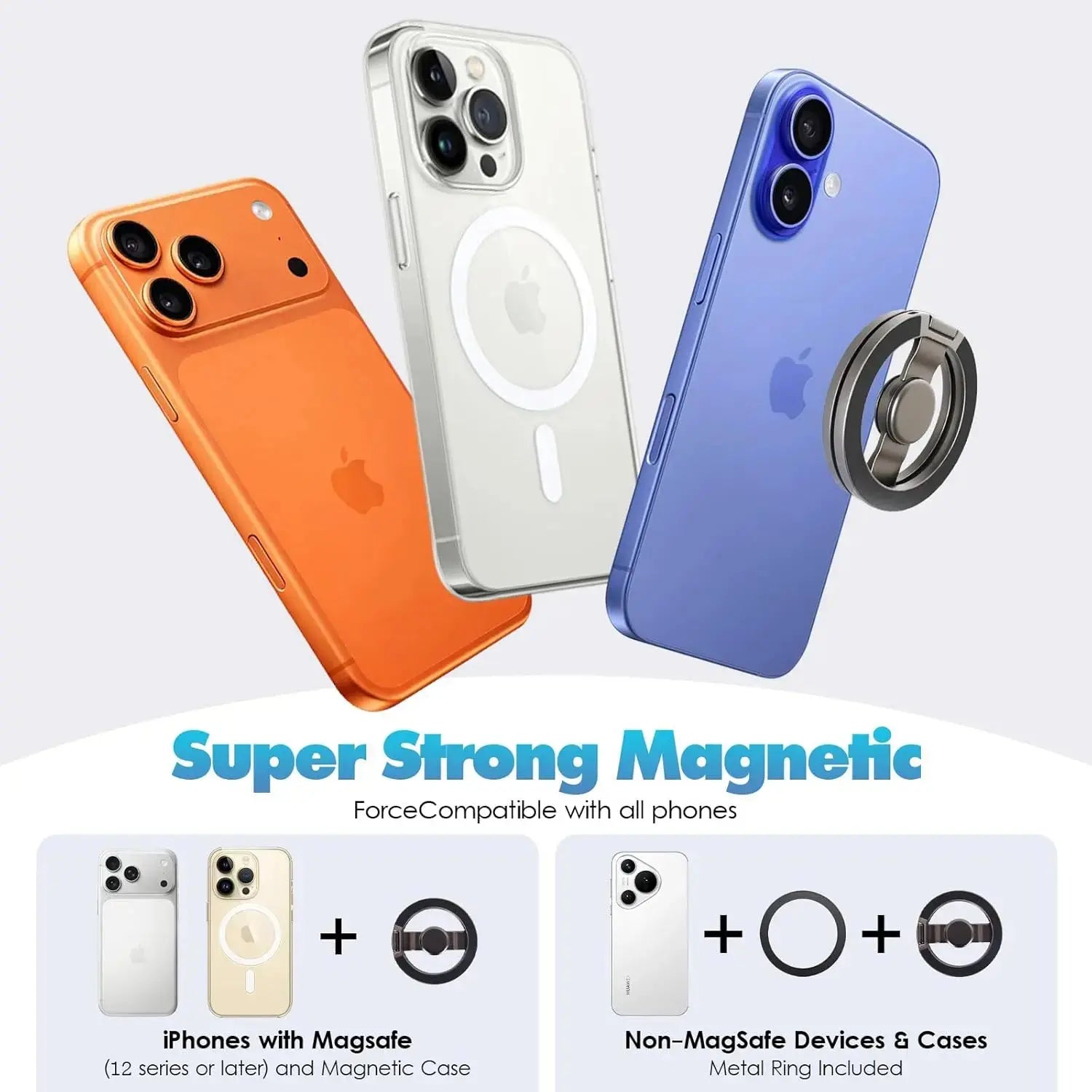 FUDUOO Dual Magnetic Phone Stand and Fidget Spinner Combo - Foldable 360° Rotation Phone Holder, Magsafe Compatible Stress Relief Accessory for Home, Office, Travel, and Gym