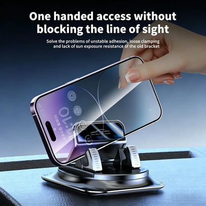 Universal 360° Rotating Car Phone Mount - Dashboard Holder Compatible with All Smartphones