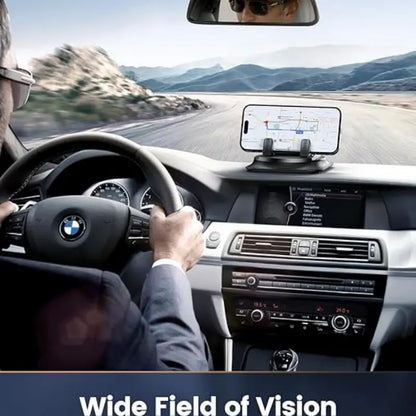 Universal 360° Rotating Car Phone Mount - Dashboard Holder Compatible with All Smartphones