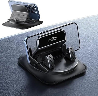 Universal 360° Rotating Car Phone Mount - Dashboard Holder Compatible with All Smartphones