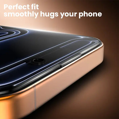SOPPY iPhone Screen Protector 2-Pack - Clear & Privacy Protection, Fingerprint Resistant, Dust-Free, Bubble-Free Design