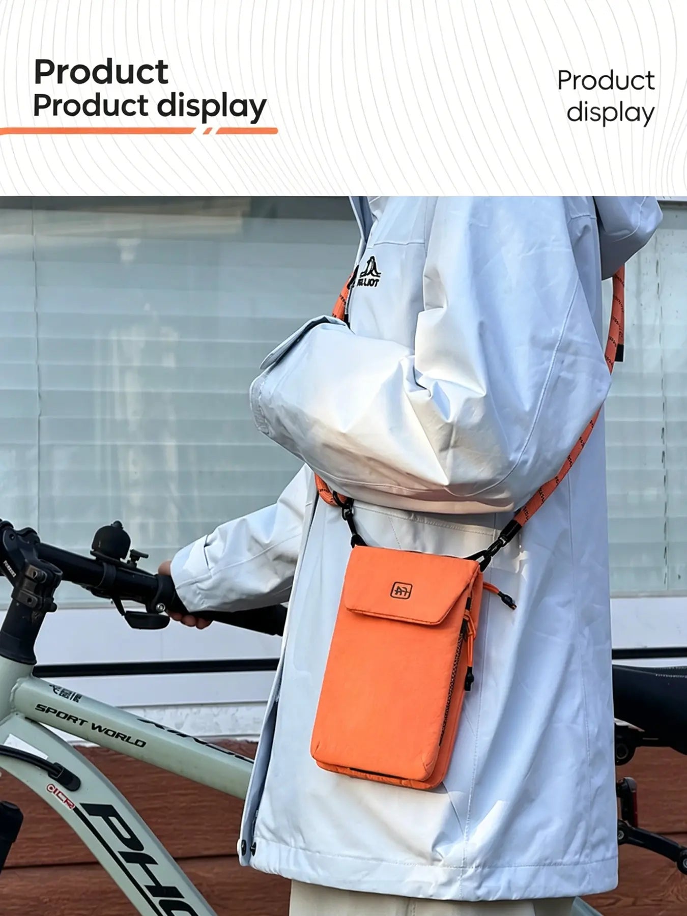 Modern Crossbody Phone Bag, Versatile Vertical Storage Pouch for Outdoor Travel, Unisex Design
