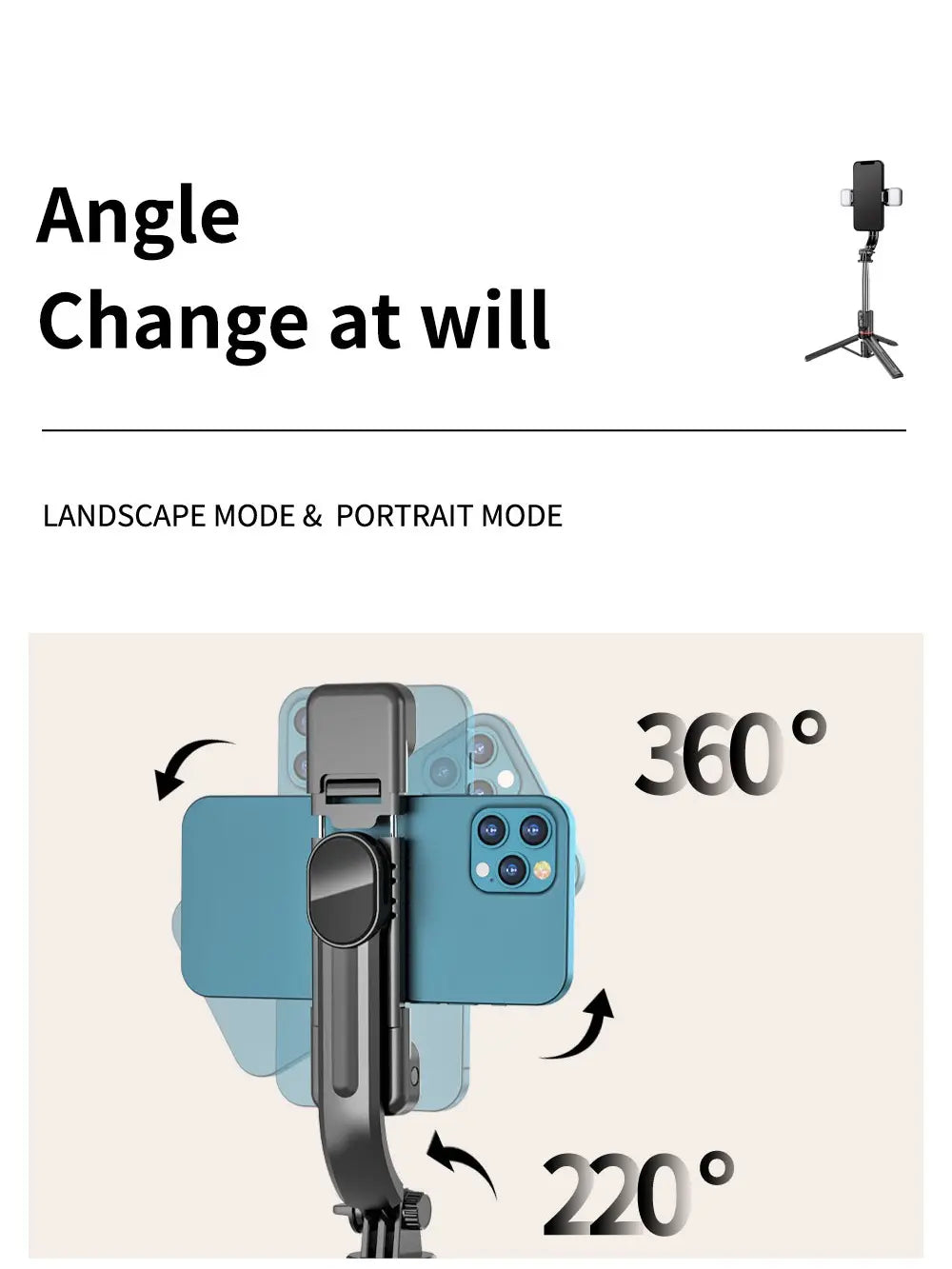 Professional Phone Selfie Stick Tripod with 360° Rotation, Bluetooth Remote, Adjustable Stand, and Optional Dual Fill Lights - Ideal for Travel and Vlogging