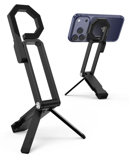 LULULOOK Magnetic Phone Tripod Stand for iPhone and Pixel 10 - Portable and Strong Magnetic Holder for MagSafe - Compatible with iPhone 13/14/15/16/17 Pro Max & Air - Universal Compatibility, Stable, and Versatile Design