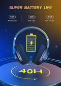 Wireless Gaming Headsets for PS5 PC Switch PC with Bluetooth 5.2, 2.4 Ghz USB Gaming Headphones with Detachable Microphone, 40H Battery Life, 3.5Mm Wired for Xbox Series,Black
