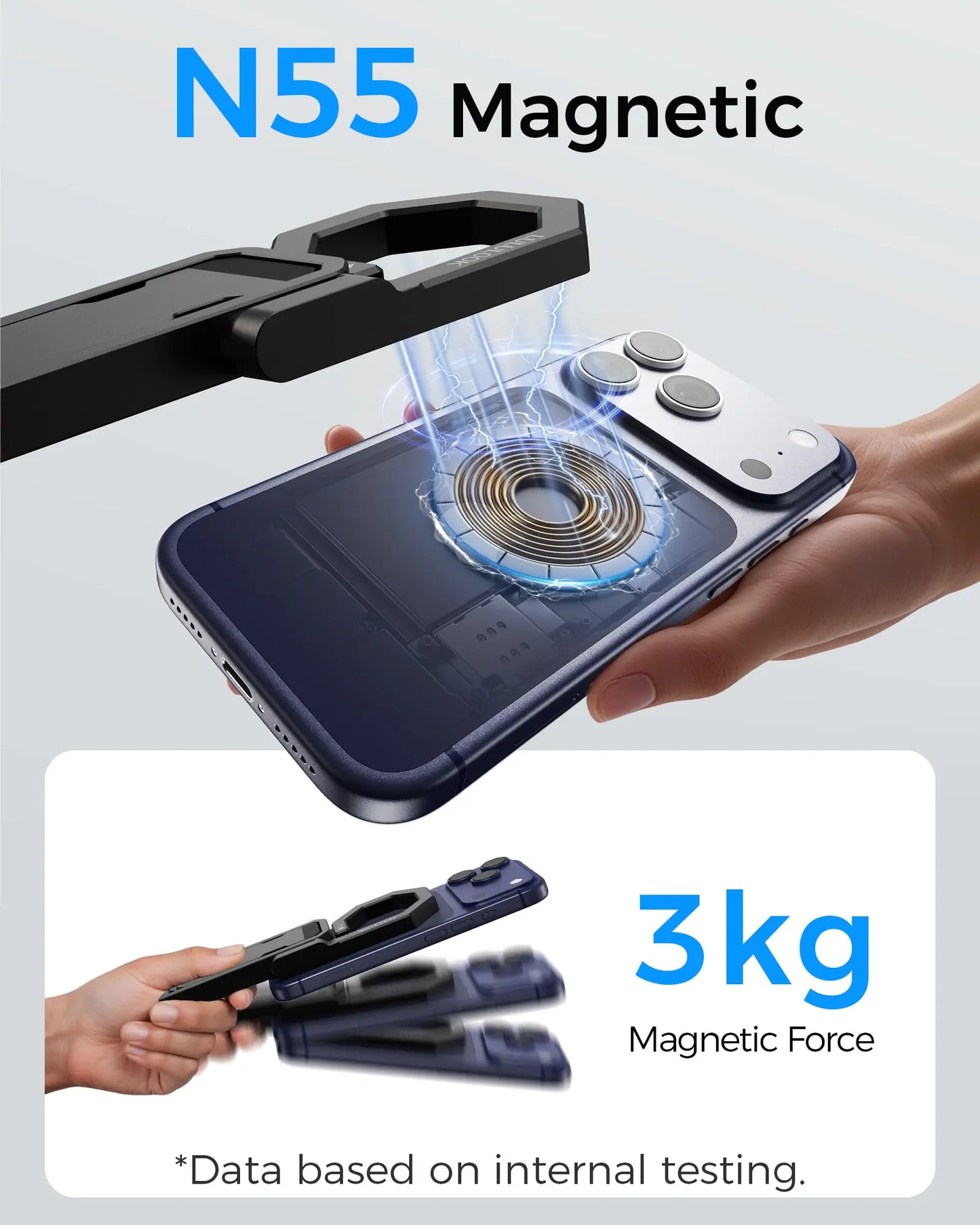LULULOOK Magnetic Phone Tripod Stand for iPhone and Pixel 10 - Portable and Strong Magnetic Holder for MagSafe - Compatible with iPhone 13/14/15/16/17 Pro Max & Air - Universal Compatibility, Stable, and Versatile Design