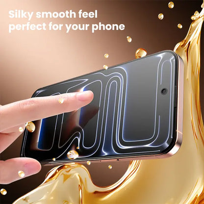 SOPPY iPhone Screen Protector 2-Pack - Clear & Privacy Protection, Fingerprint Resistant, Dust-Free, Bubble-Free Design