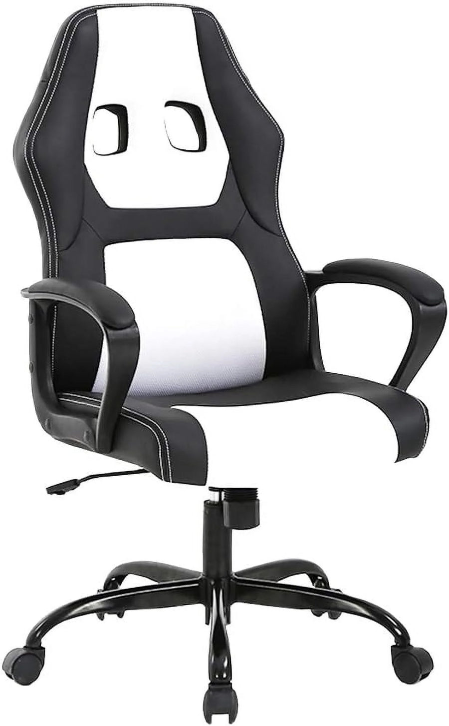 PU Leather Racing Gaming Chair, White