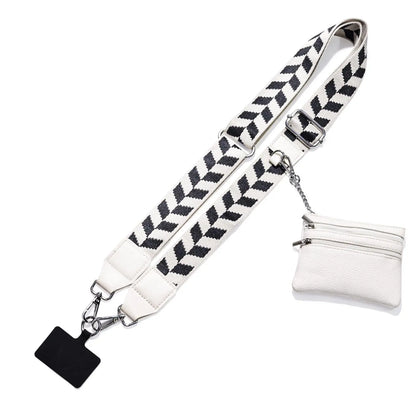 Adjustable Crossbody Phone Holder with Zip Pouch - Clip-On Hands-Free Lanyard Wallet Strap for Travel, Running, and Shopping for Men and Women