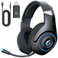 Wireless Gaming Headsets for PS5 PC Switch PC with Bluetooth 5.2, 2.4 Ghz USB Gaming Headphones with Detachable Microphone, 40H Battery Life, 3.5Mm Wired for Xbox Series,Black