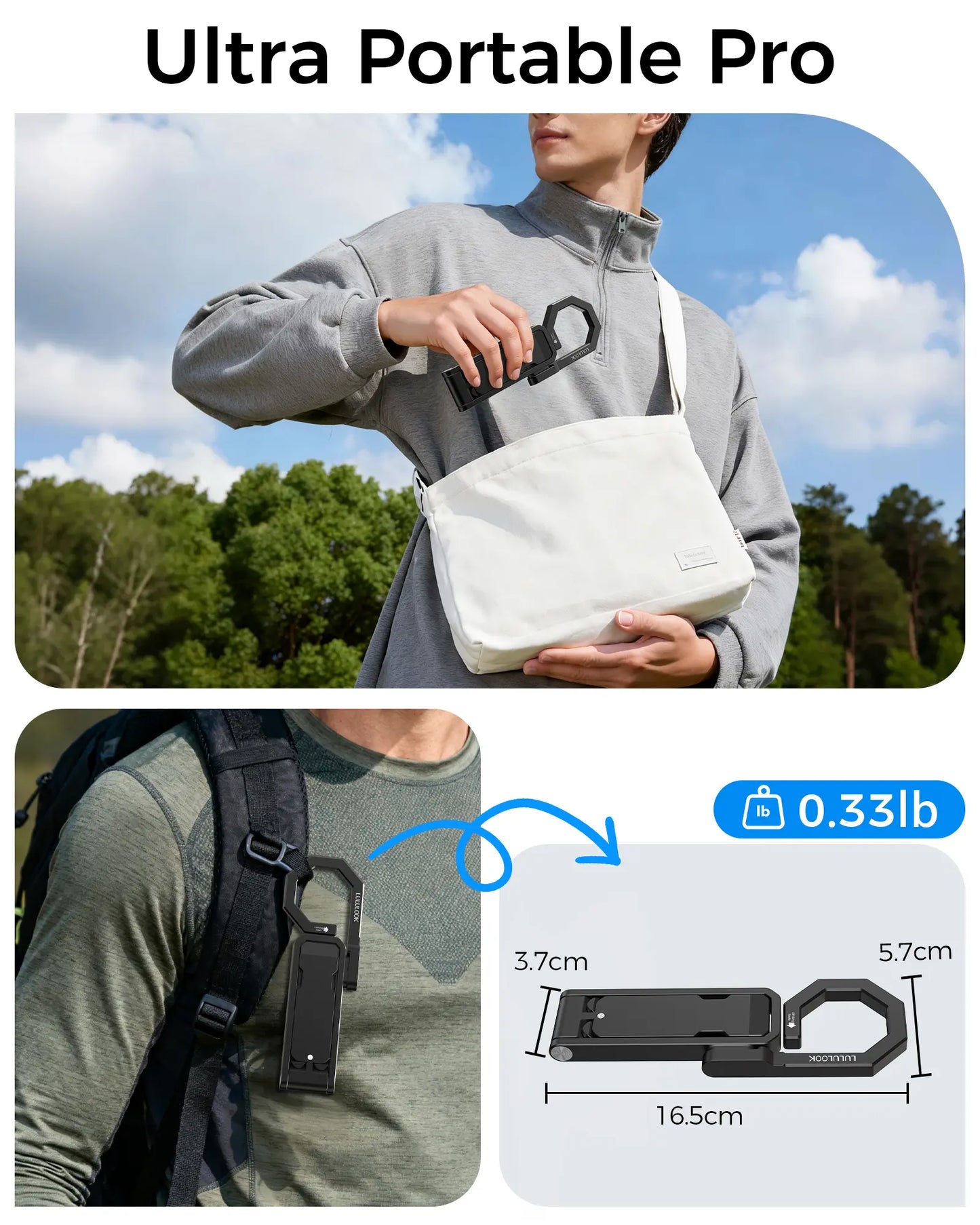 LULULOOK Magnetic Phone Tripod Stand for iPhone and Pixel 10 - Portable and Strong Magnetic Holder for MagSafe - Compatible with iPhone 13/14/15/16/17 Pro Max & Air - Universal Compatibility, Stable, and Versatile Design