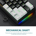 Gaming Keyboard 60 Percent, Wired Ultra-Compact Mechanical Keyboard 61 Keys,Rgb Backlit with Blue Switch Mini Keyboards for Windows Macos Linux-Easy to Carry on Trip