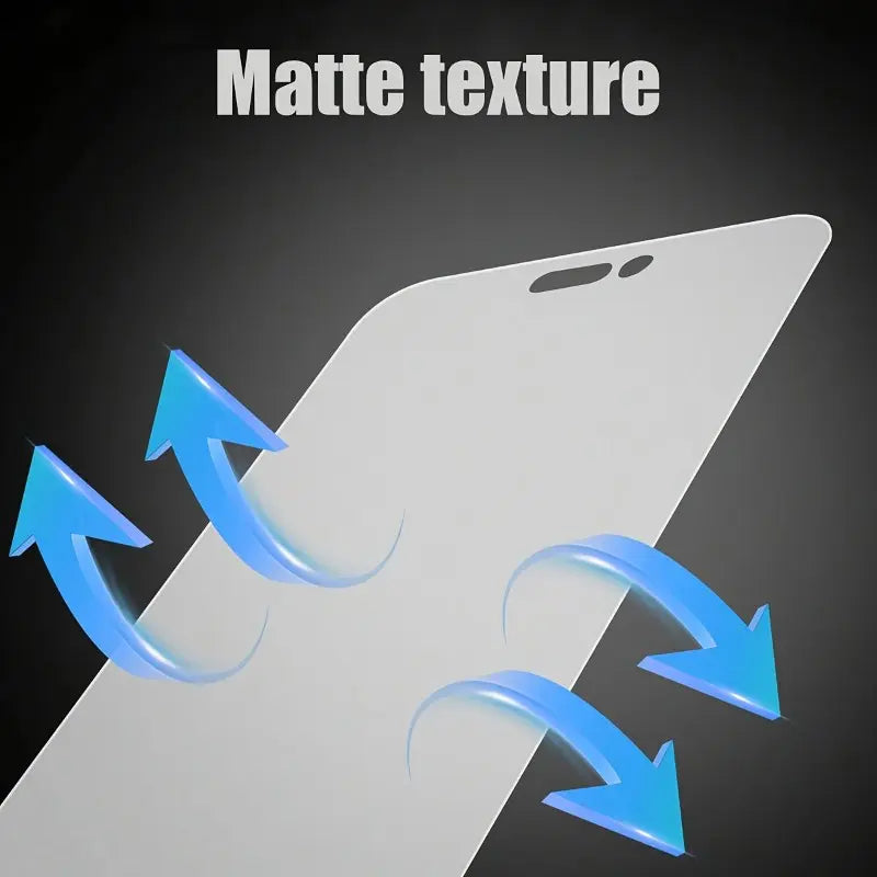 Matte Tempered Glass Screen Protectors - 2-Pack for iPhone 14/13/12/11/15 Pro Max/16 Plus and Matte Screen Films for iPhone 17 Pro/X/XR/XS Max with Matte Privacy Accessories