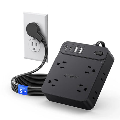 Live Exclusive Surge Protector Power Strip with 8 Outlets and 4 USB Ports (2 USB-C), Overload Protection, Long Extension Cord for Home and Office Use - Model Sp1