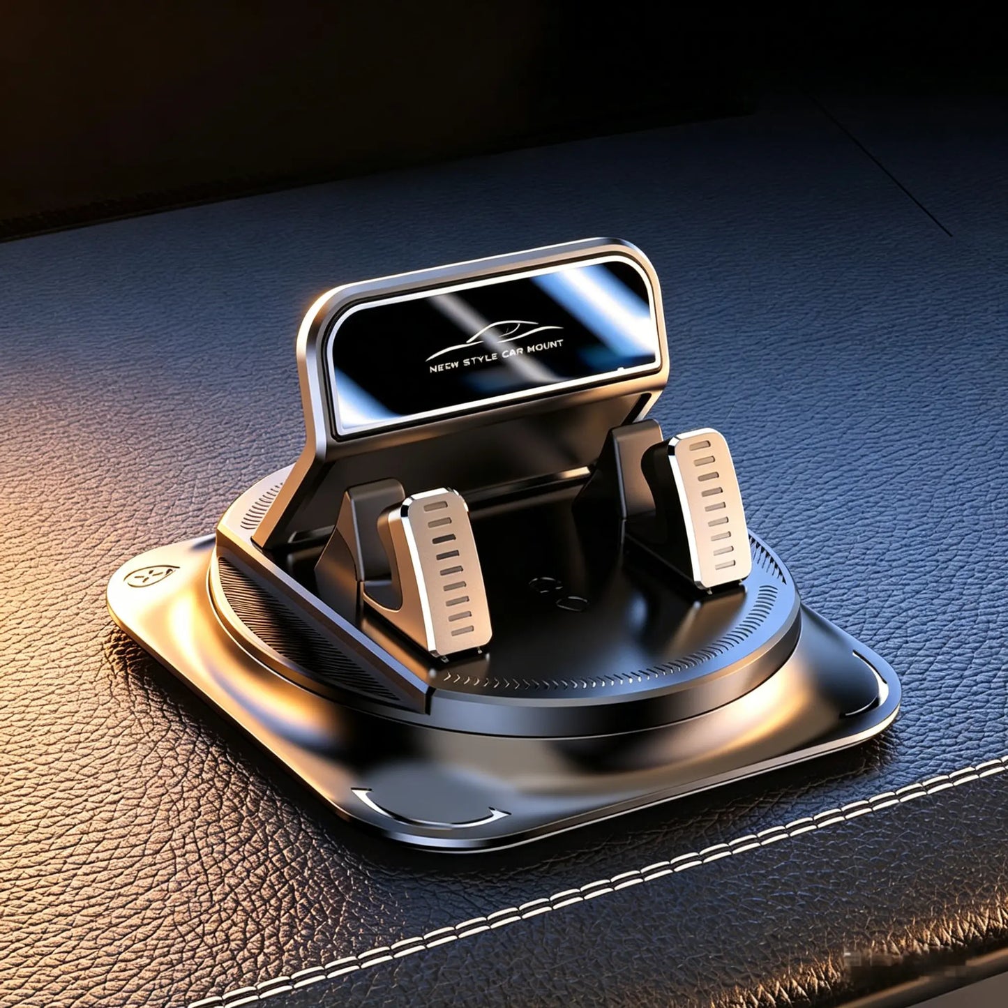 Universal 360° Rotating Car Phone Mount - Dashboard Holder Compatible with All Smartphones