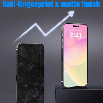 Matte Tempered Glass Screen Protectors - 2-Pack for iPhone 14/13/12/11/15 Pro Max/16 Plus and Matte Screen Films for iPhone 17 Pro/X/XR/XS Max with Matte Privacy Accessories