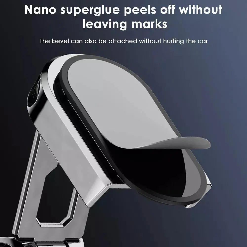 Alloy 360° Rotatable Magnetic Car Phone Mount - Set of 2, Foldable Vehicle Phone Holder