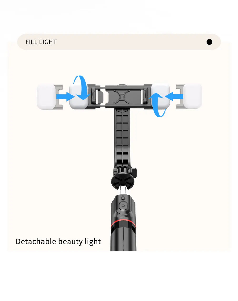 Professional Phone Selfie Stick Tripod with 360° Rotation, Bluetooth Remote, Adjustable Stand, and Optional Dual Fill Lights - Ideal for Travel and Vlogging