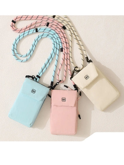 Modern Crossbody Phone Bag, Versatile Vertical Storage Pouch for Outdoor Travel, Unisex Design