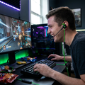 In-ear gaming headset worn - lifestyle